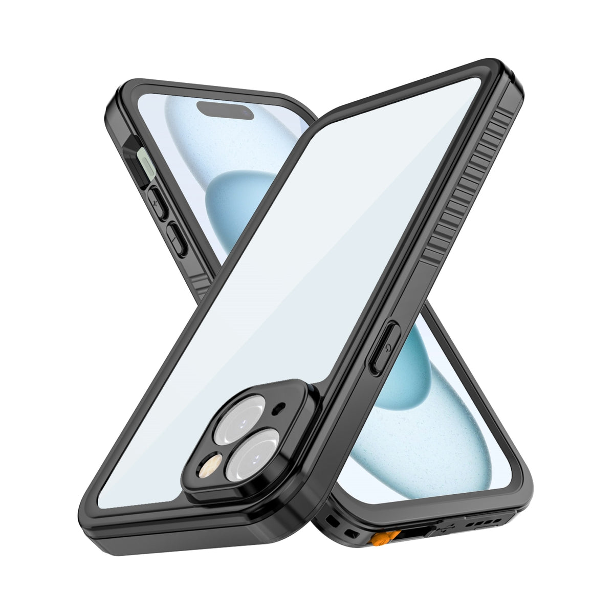 ELECTROPRIME For iPhone 15 Plus RedPepper Shockproof IP68 Waterproof PC + TPU Protective Case(Black)