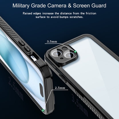 ELECTROPRIME For iPhone 15 Plus RedPepper Shockproof IP68 Waterproof PC + TPU Protective Case(Black)