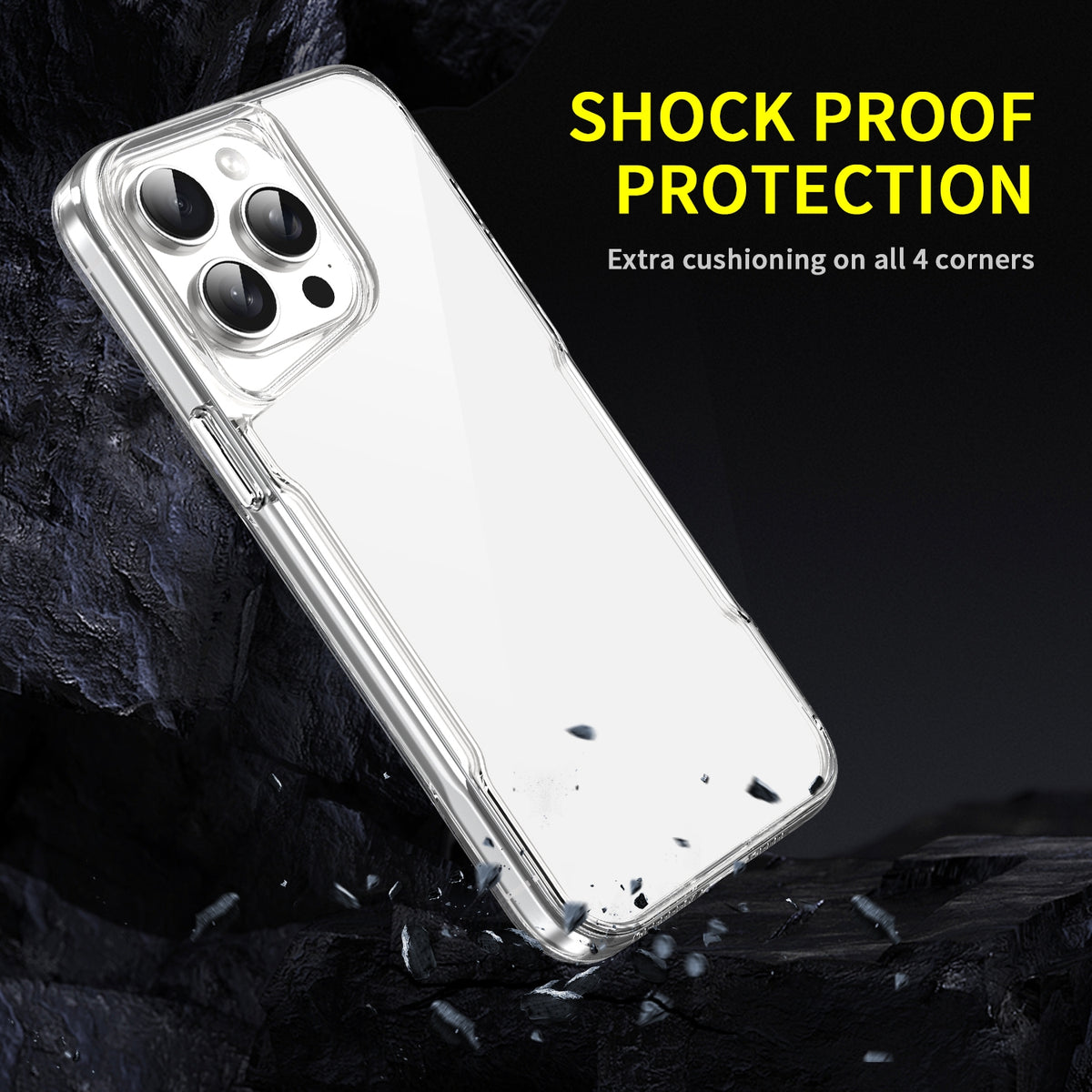ELECTROPRIME For iPhone 14 Plus / 15 Plus Acrylic + TPU Transparent Full Coverage Phone Case
