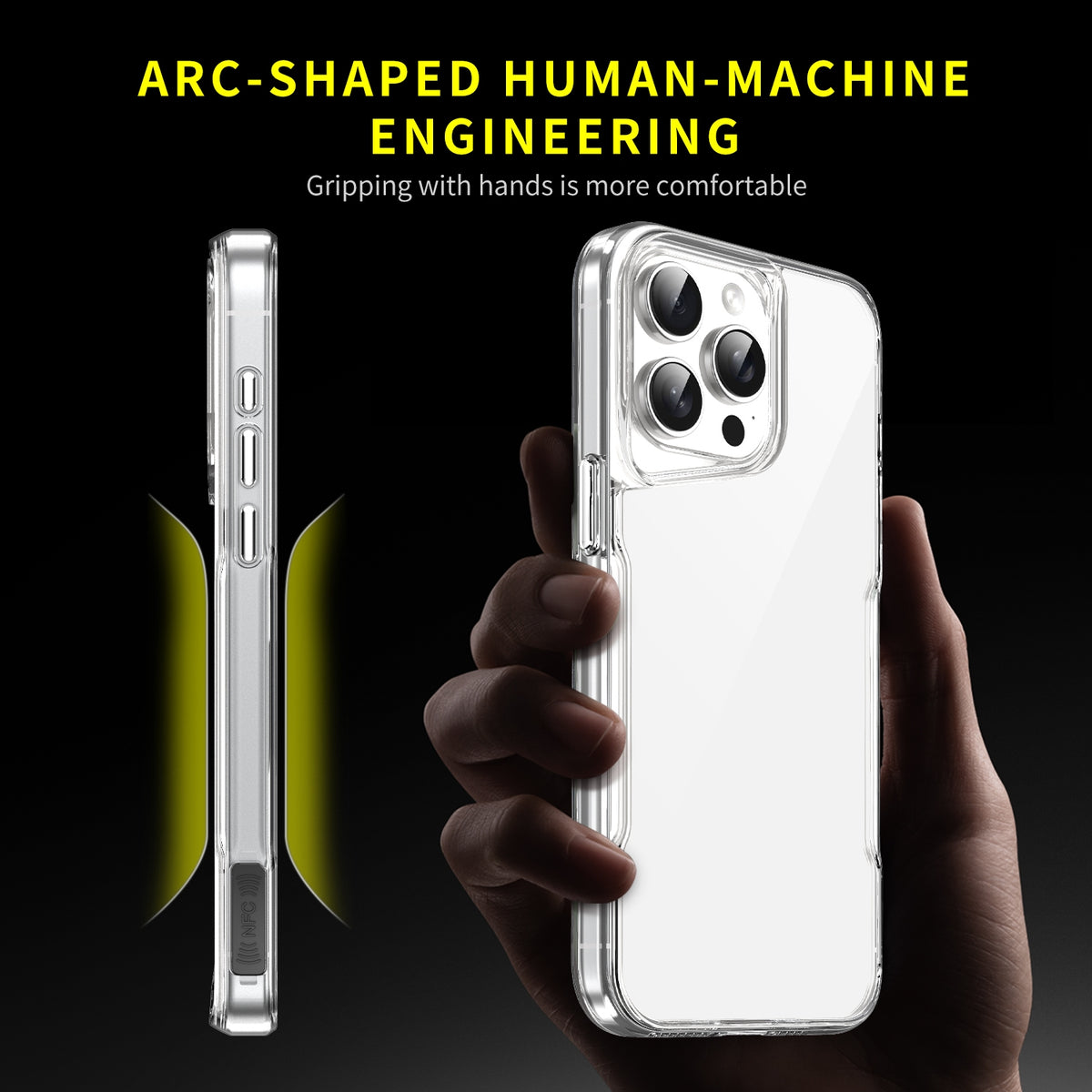 ELECTROPRIME For iPhone 14 Plus / 15 Plus Acrylic + TPU Transparent Full Coverage Phone Case