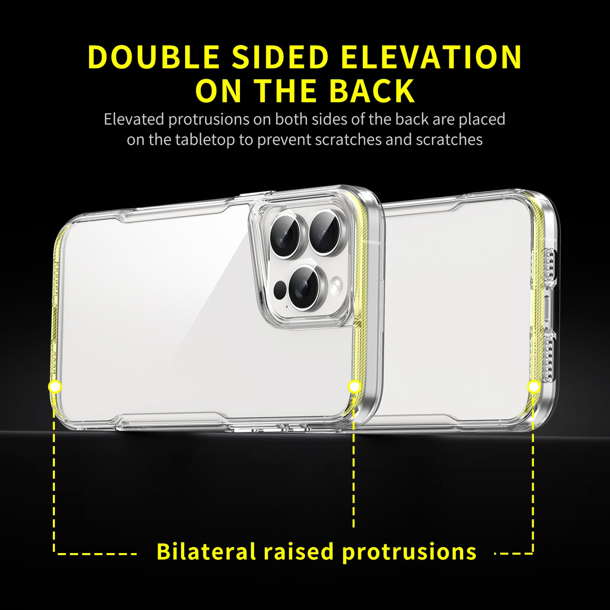ELECTROPRIME For iPhone 14 Plus / 15 Plus Acrylic + TPU Transparent Full Coverage Phone Case