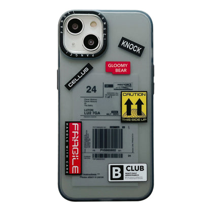 ELECTROPRIME For iPhone 15 Double Layer Frosted IMD Series TPU + PC Phone Case(B CLUB Pattern)