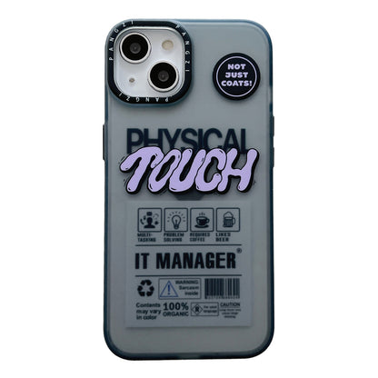 ELECTROPRIME For iPhone 15 Double Layer Frosted IMD Series TPU + PC Phone Case(TOUCH Pattern)