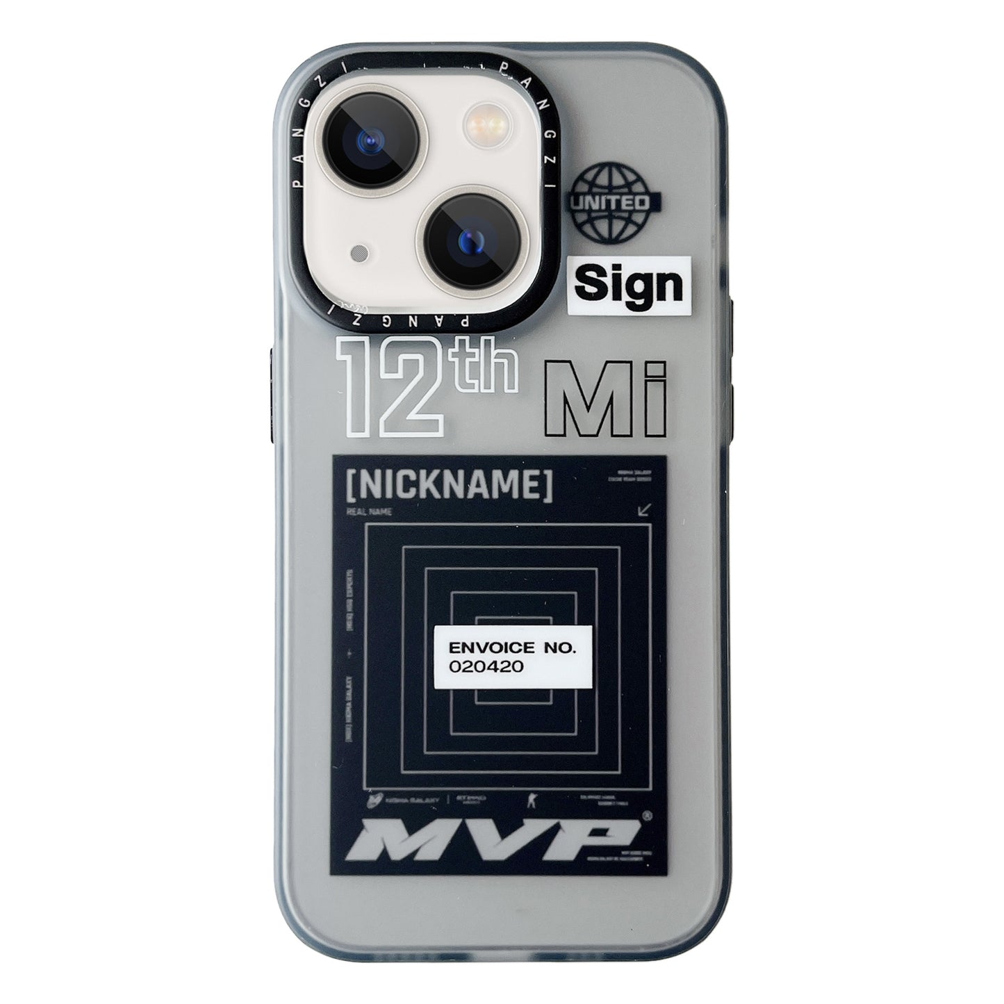 ELECTROPRIME For iPhone 15 Double Layer Frosted IMD Series TPU + PC Phone Case(Black Label MVP)