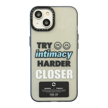 ELECTROPRIME For iPhone 15 Double Layer Frosted IMD Series TPU + PC Phone Case(Smiling Face)