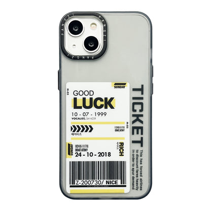 ELECTROPRIME For iPhone 15 Double Layer Frosted IMD Series TPU + PC Phone Case(Barcode label LUCK)