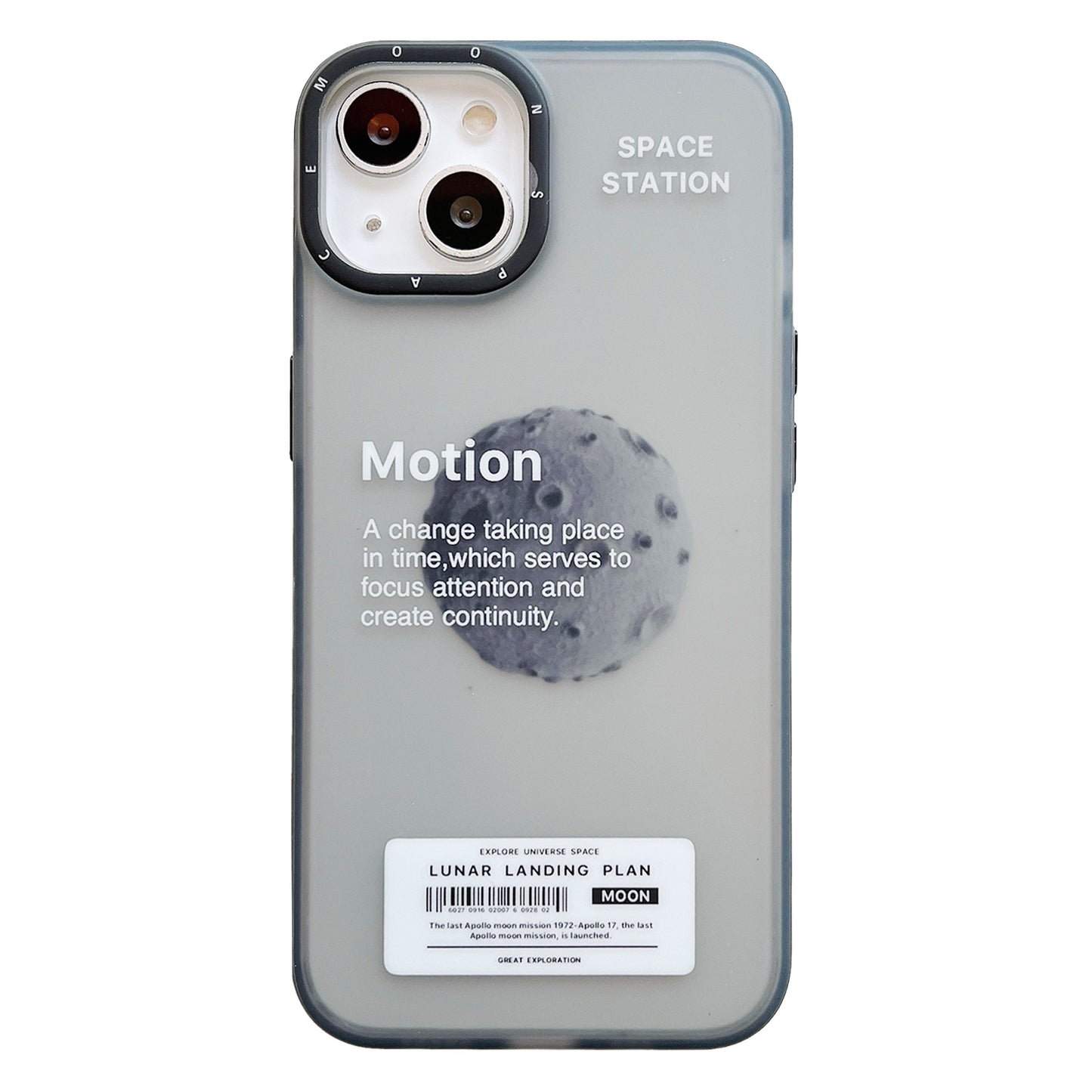 ELECTROPRIME For iPhone 15 Double Layer Frosted IMD Series TPU + PC Phone Case(Moon)
