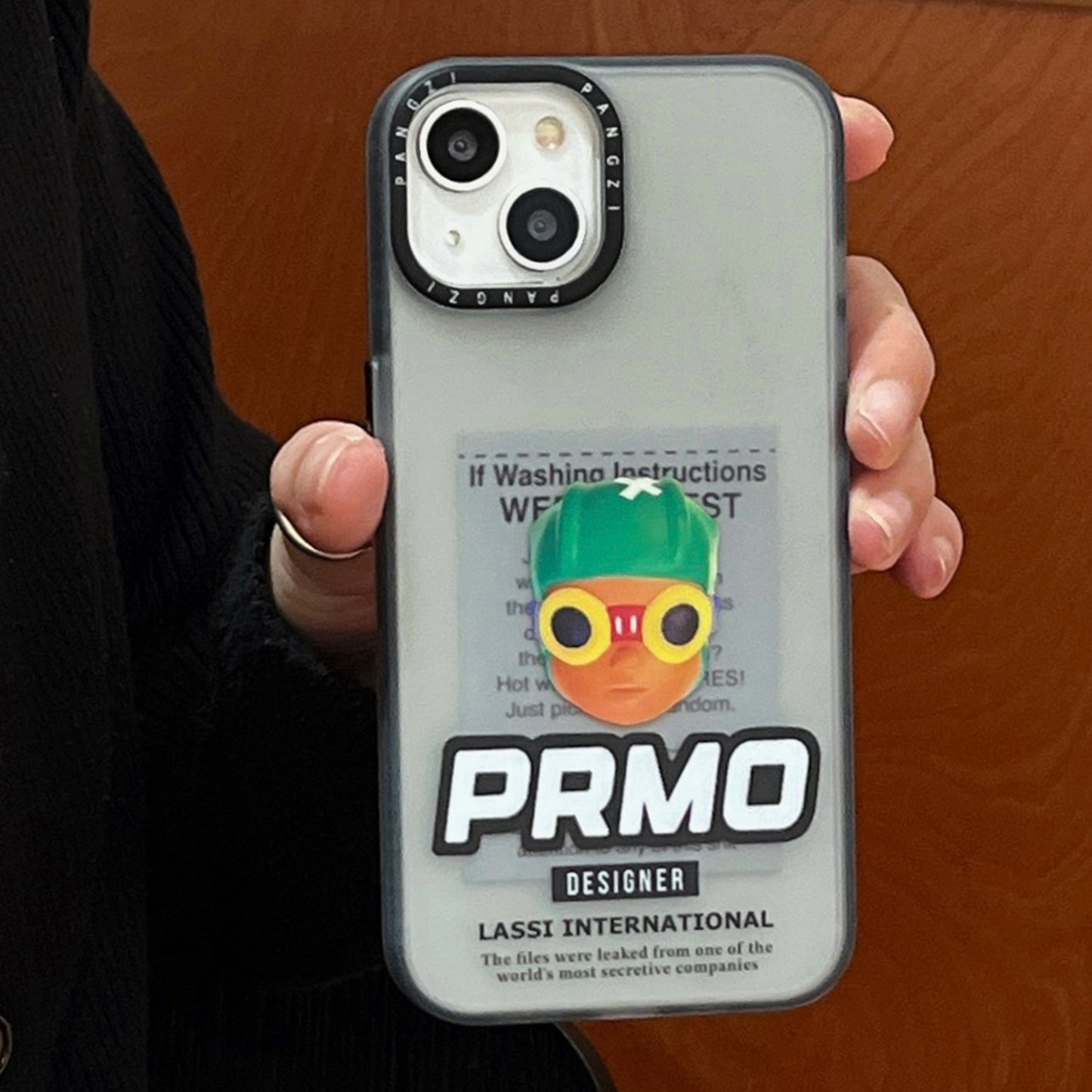 ELECTROPRIME For iPhone 15 Double Layer Frosted IMD Series TPU + PC Phone Case(Orange Diagonal Stripe)