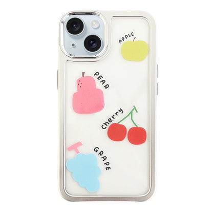 ELECTROPRIME For iPhone 15 Clear Illustration Graffiti Pattern TPU + PC Phone Case(Colorful Fruits)