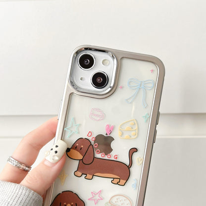 ELECTROPRIME For iPhone 15 Clear Illustration Graffiti Pattern TPU + PC Phone Case(Colorful Fruits)