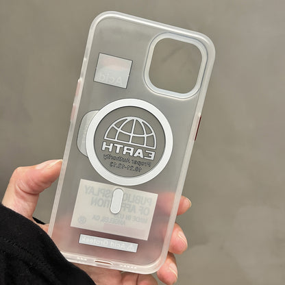 ELECTROPRIME For iPhone 15 Double-Layer Frosted IMD MagSafe Phone Case(EARTH)