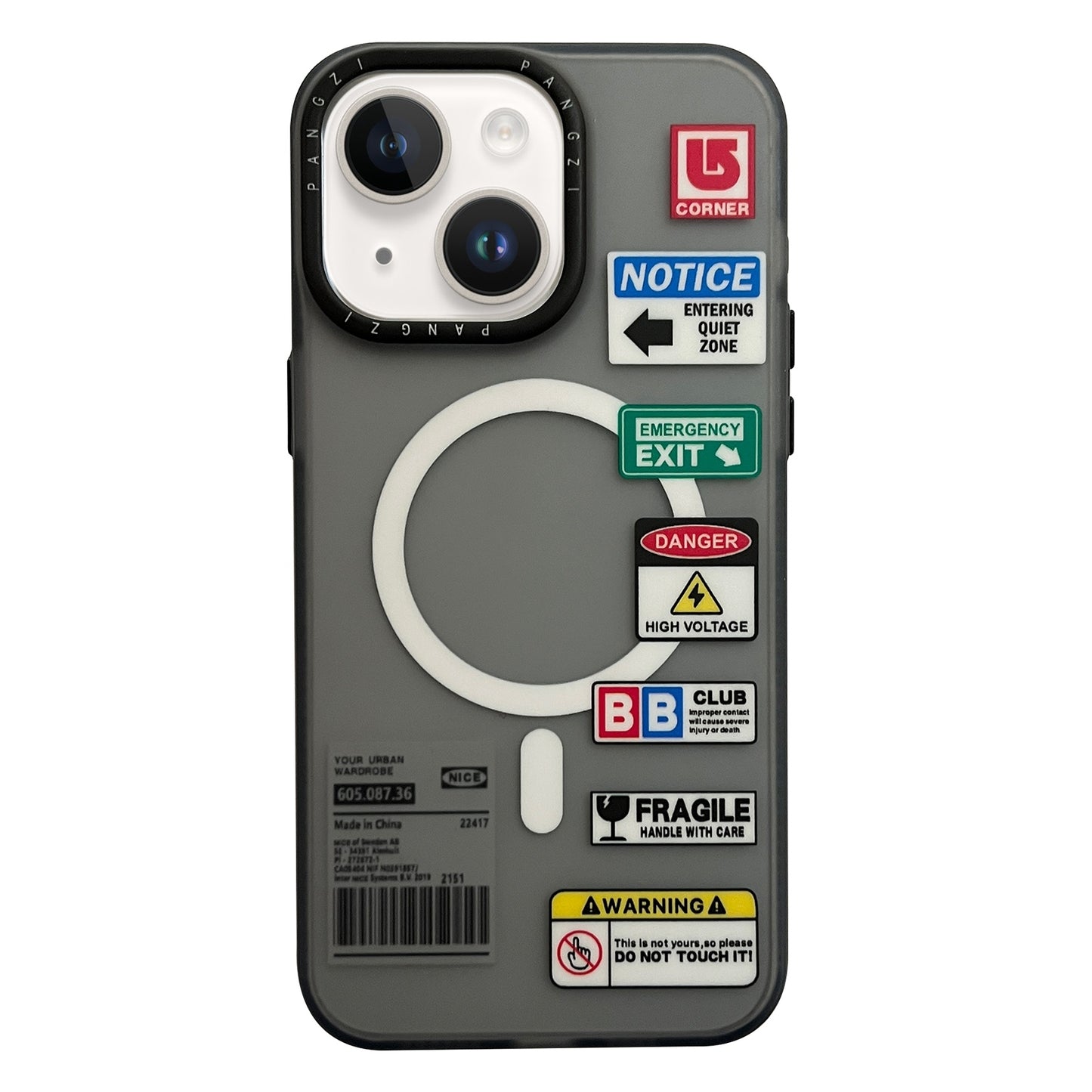 ELECTROPRIME For iPhone 15 Double-Layer Frosted IMD MagSafe Phone Case(Personalized Label)