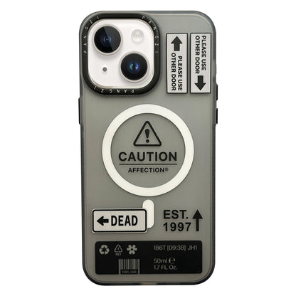 ELECTROPRIME For iPhone 15 Double-Layer Frosted IMD MagSafe Phone Case(Arrow Label)