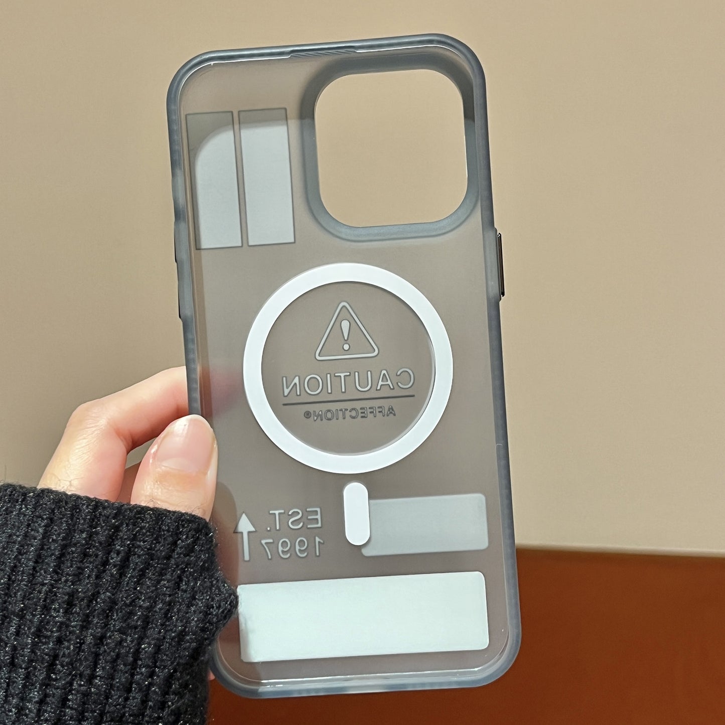 ELECTROPRIME For iPhone 15 Double-Layer Frosted IMD MagSafe Phone Case(Arrow Label)