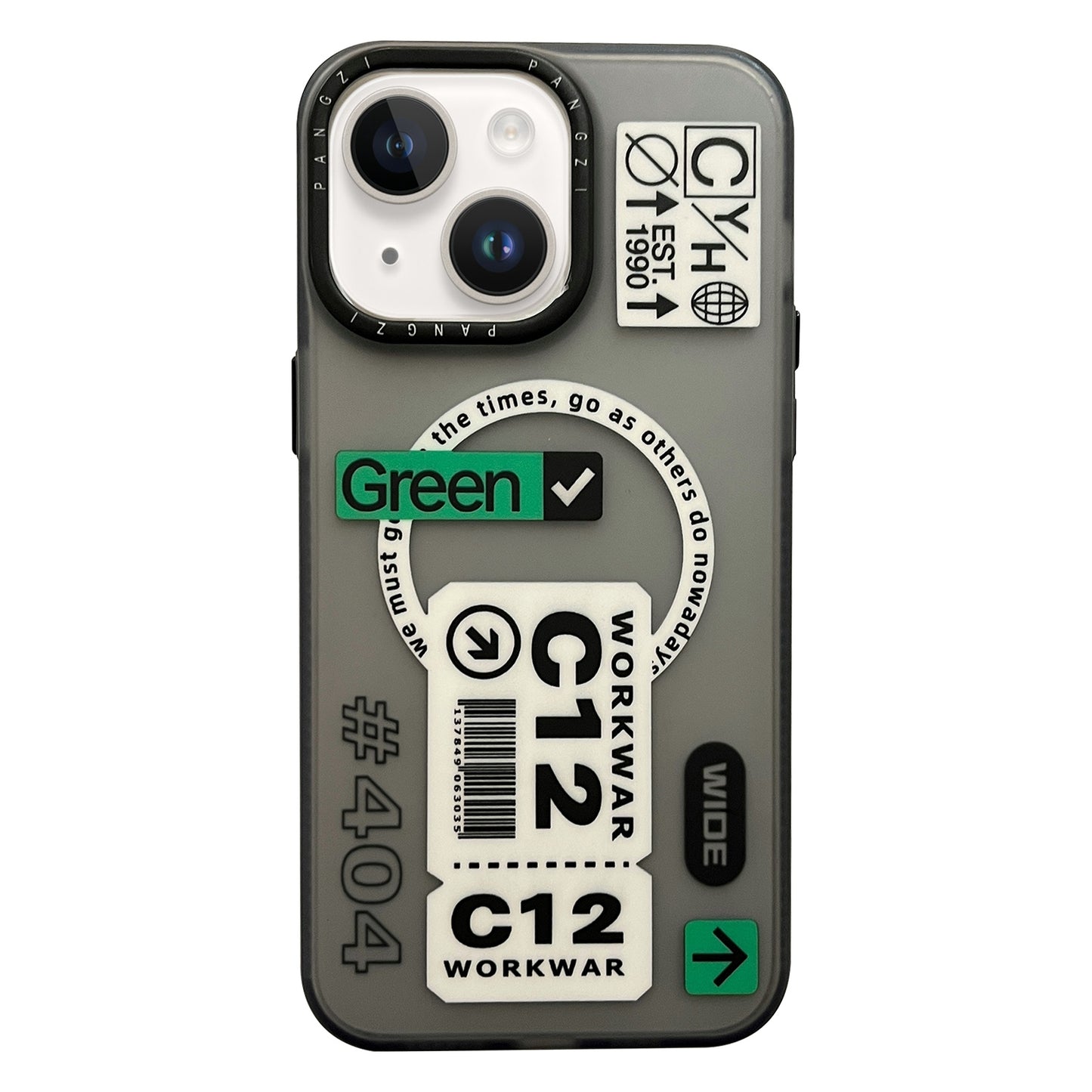 ELECTROPRIME For iPhone 15 Double-Layer Frosted IMD MagSafe Phone Case(Barcode Label)
