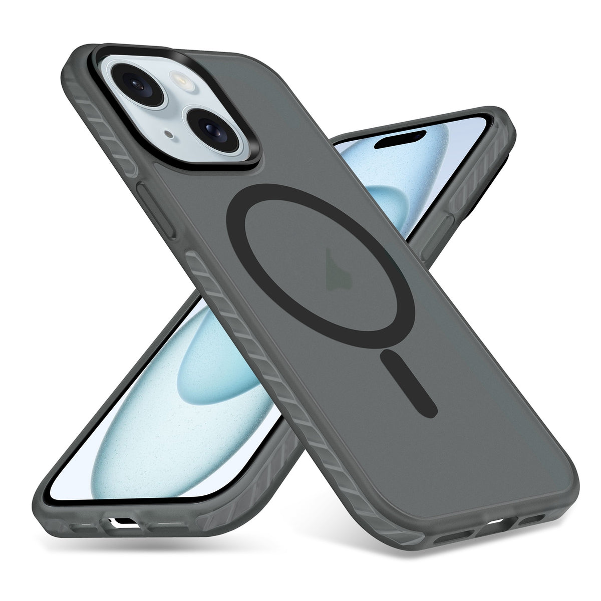 ELECTROPRIME For iPhone 15 Skin Feel Airbag Shockproof MagSafe Phone Case(Black)