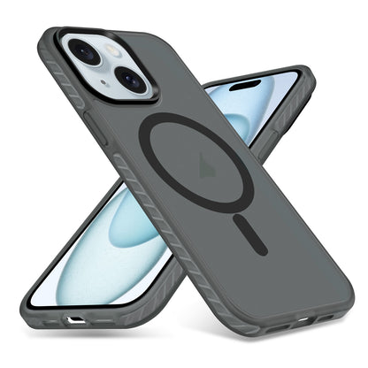 ELECTROPRIME For iPhone 15 Skin Feel Airbag Shockproof MagSafe Phone Case(Black)