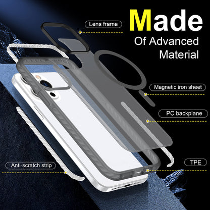 ELECTROPRIME For iPhone 15 Skin Feel Airbag Shockproof MagSafe Phone Case(Black)