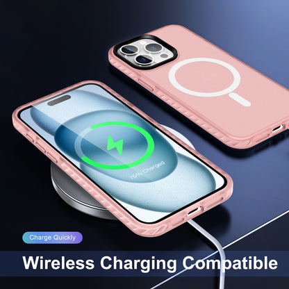 ELECTROPRIME For iPhone 15 Skin Feel Airbag Shockproof MagSafe Phone Case(Pink)