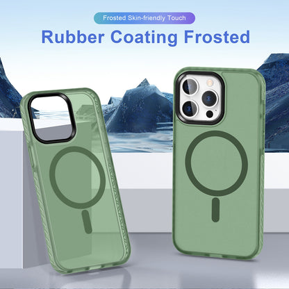 ELECTROPRIME For iPhone 15 Skin Feel Airbag Shockproof MagSafe Phone Case(Green)
