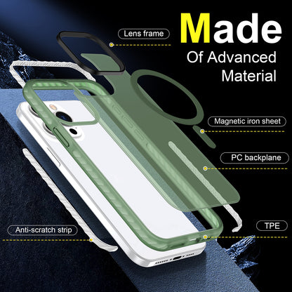 ELECTROPRIME For iPhone 15 Skin Feel Airbag Shockproof MagSafe Phone Case(Green)
