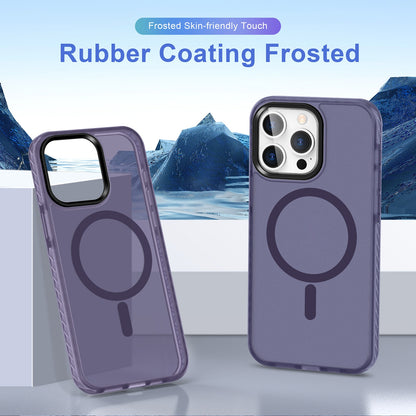 ELECTROPRIME For iPhone 15 Skin Feel Airbag Shockproof MagSafe Phone Case(Purple)