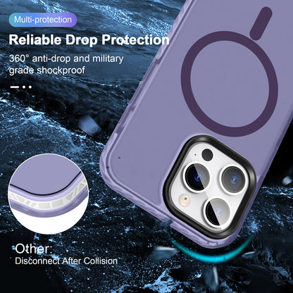 ELECTROPRIME For iPhone 15 Skin Feel Airbag Shockproof MagSafe Phone Case(Purple)