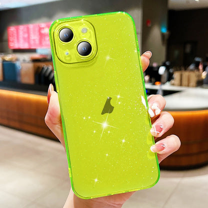 ELECTROPRIME For iPhone 15 Plus Glitter Powder TPU Phone Case(Transparent Yellow)