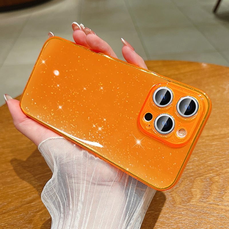 ELECTROPRIME For iPhone 15 Plus Glitter Powder TPU Phone Case(Transparent Yellow)