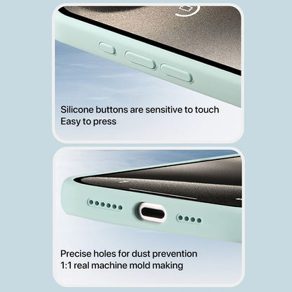 ELECTROPRIME For iPhone 15 Plus Liquid Silicone MagSafe Full Coverage Phone Case with Lens Film(Blue)