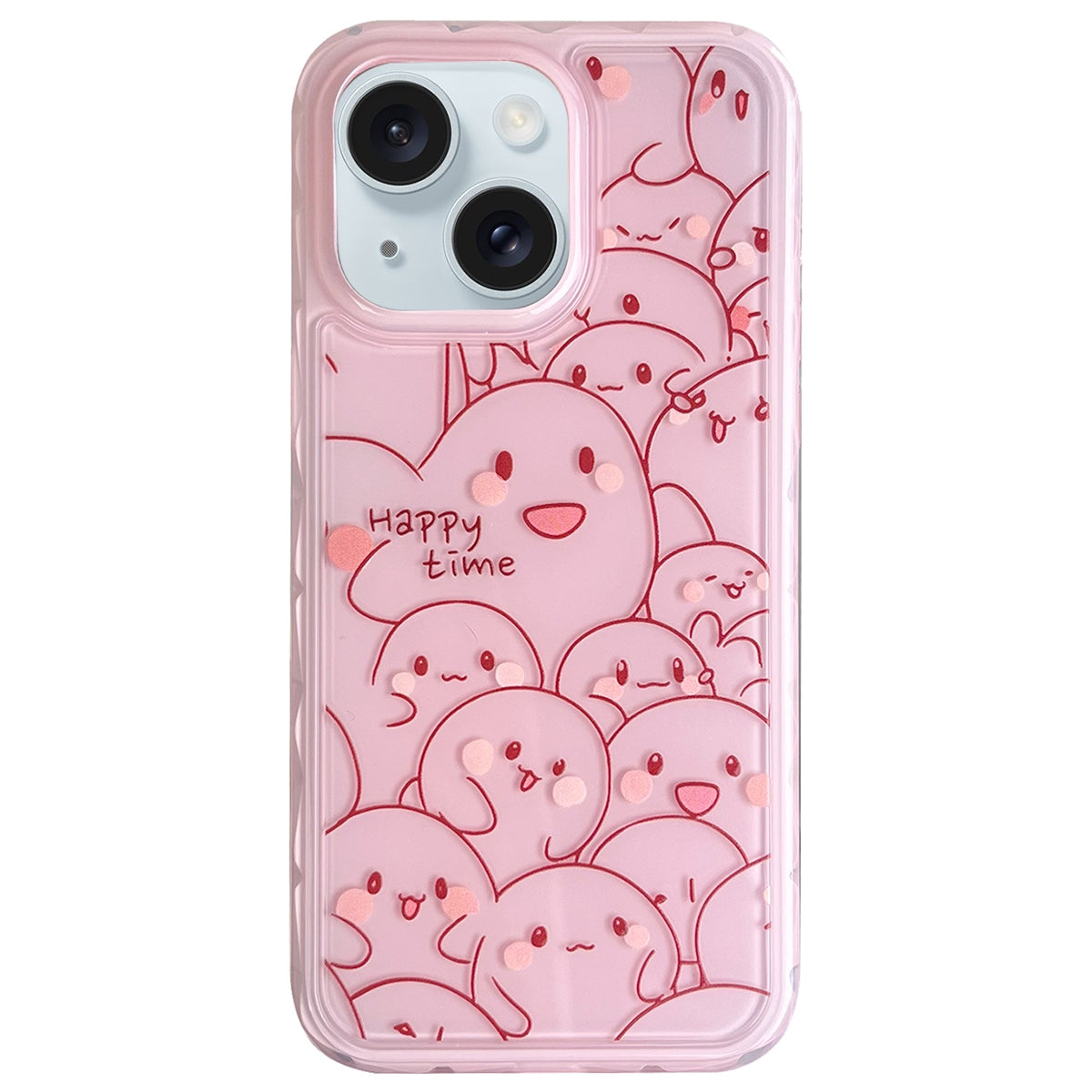 ELECTROPRIME For iPhone 15 Creative Edge Elves Cat Pattern TPU + PC Phone Case(Pink)