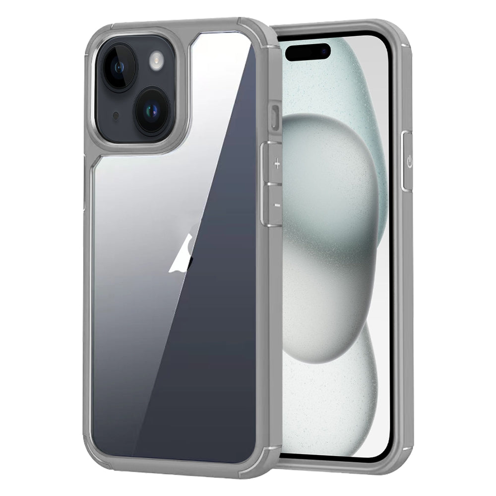 ELECTROPRIME For iPhone 15 Acrylic+TPU Transparent Shockproof Phone Case(Grey)
