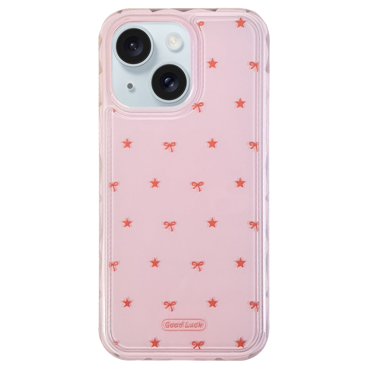 ELECTROPRIME For iPhone 15 Creative Edge Small Fresh Pattern TPU + PC Phone Case(Pink)