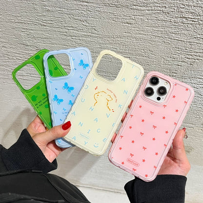 ELECTROPRIME For iPhone 15 Creative Edge Small Fresh Pattern TPU + PC Phone Case(Yellow)