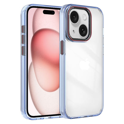 ELECTROPRIME For iPhone 15 Plus Crystal TPU Hybrid PC Phone Case(Transparent Blue)
