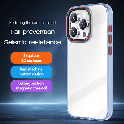 ELECTROPRIME For iPhone 15 Plus Crystal TPU Hybrid PC Phone Case(Transparent Blue)