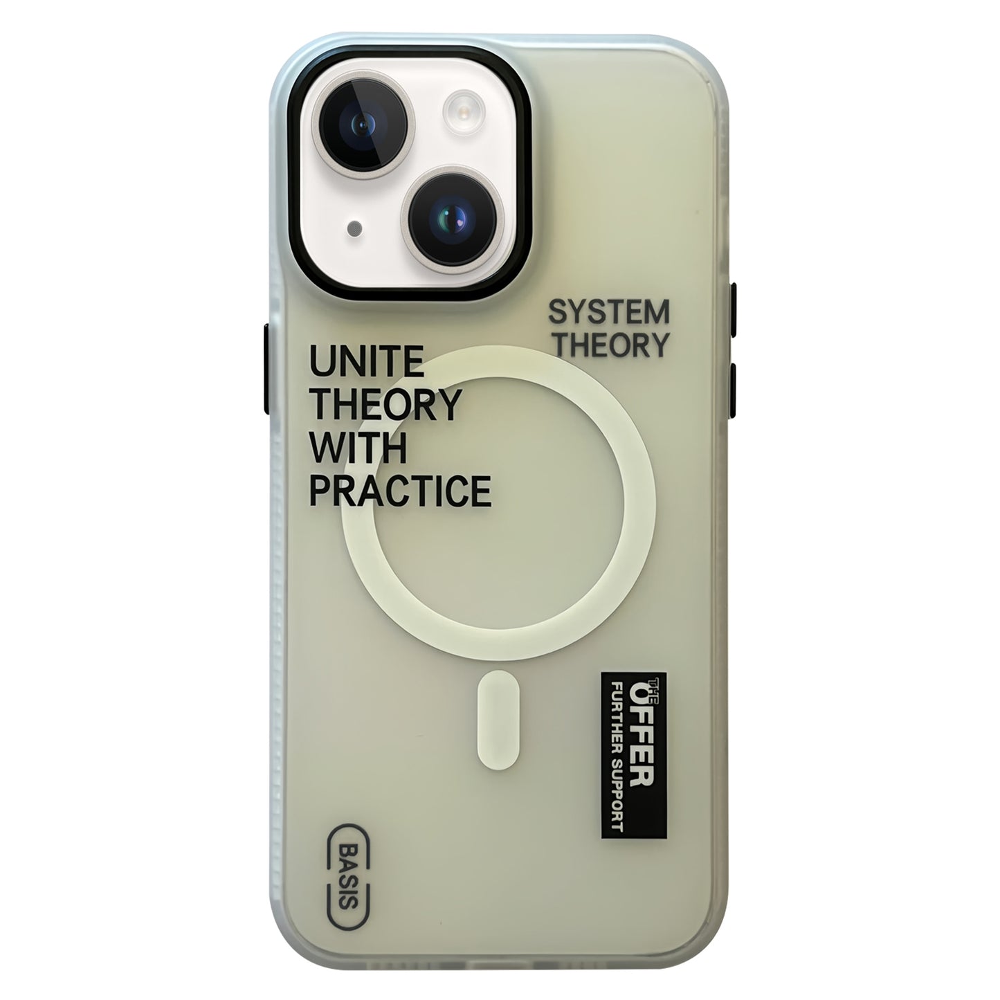 ELECTROPRIME For iPhone 15 Frosted Metal Lens Protection Frame MagSafe Phone Case(SYSTEM)
