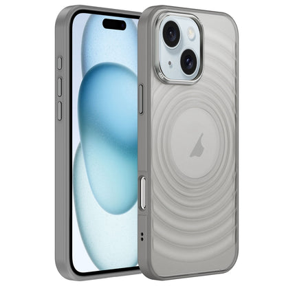 ELECTROPRIME For iPhone 15 Acrylic Skin Feel Corrugated Phone Case(Grey)
