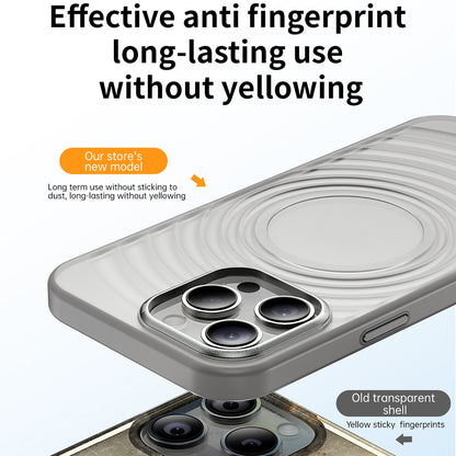 ELECTROPRIME For iPhone 15 Acrylic Skin Feel Corrugated Phone Case(Grey)