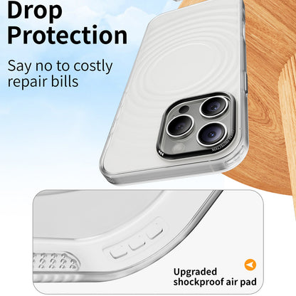 ELECTROPRIME For iPhone 15 Acrylic Skin Feel Corrugated Phone Case(Transparent White)
