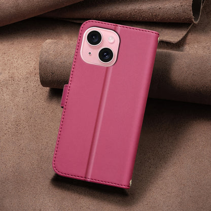 ELECTROPRIME For iPhone 15 Square Texture Leather Phone Case(Red)