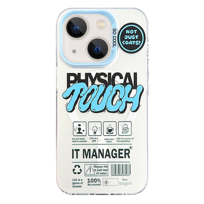 ELECTROPRIME For iPhone 15 English Label Double-sided Frosted Magsafe Phone Case(White)
