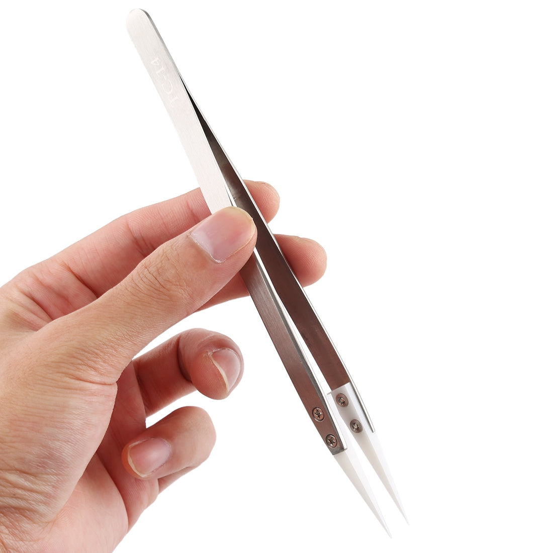ELECTROPRIME TC-14 Stainless Steel High Temperature Resistance Ceramic Tip Tweezers