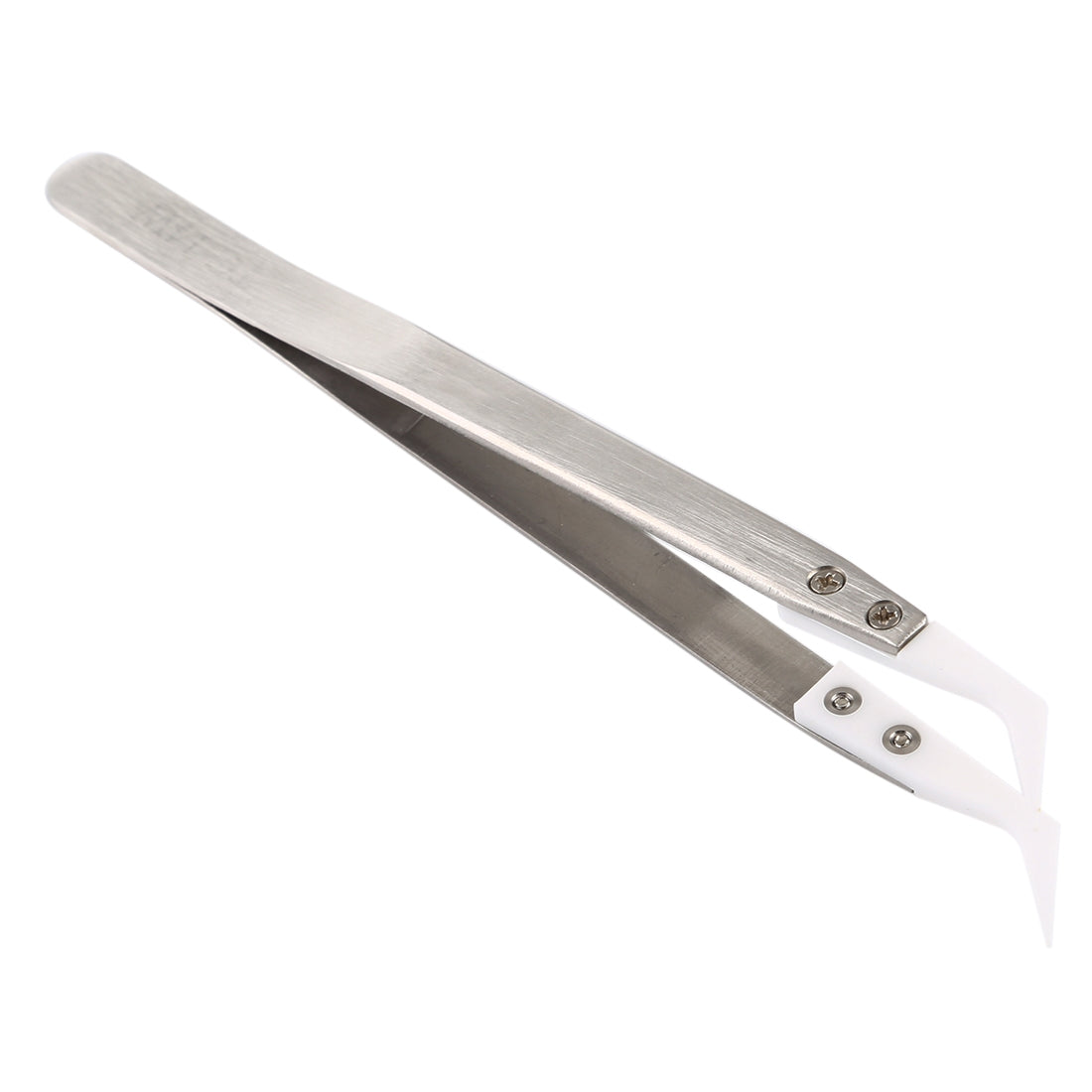 ELECTROPRIME TC-14W Stainless Steel High Temperature Resistance Ceramic Tip Elbow Tweezers