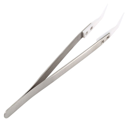 ELECTROPRIME TC-14W Stainless Steel High Temperature Resistance Ceramic Tip Elbow Tweezers