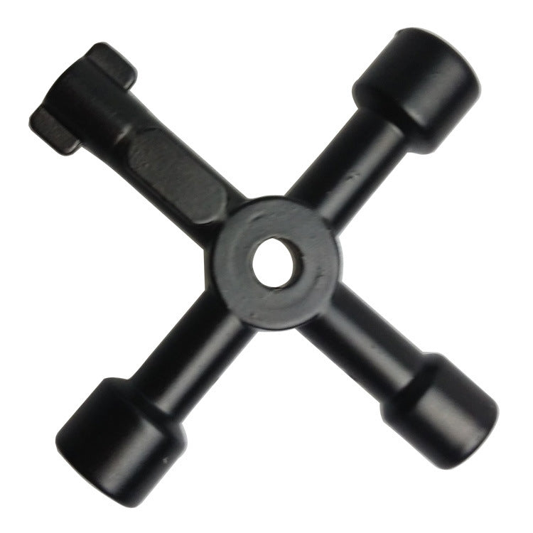 ELECTROPRIME 4 in 1 Multifunctional Cross Key Wrench with Circle Triangle Square Shape