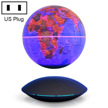 ELECTROPRIME 6 inch Rotation Illuminating English Magnetic Levitation Globe Office Crafts Ornaments, US Plug(Baby Blue)