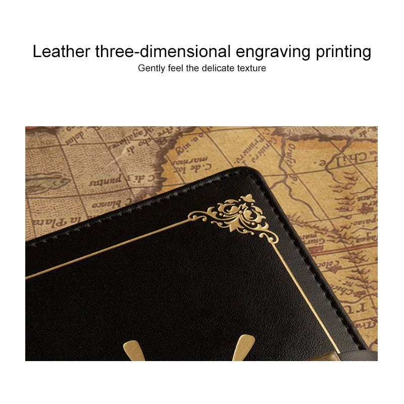 ELECTROPRIME B6 Retro PU Cover Sailor Notebook Diary Book with Password Lock(Grey)