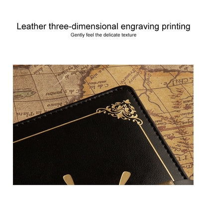 ELECTROPRIME B6 Retro PU Cover Sailor Notebook Diary Book with Password Lock(Grey)