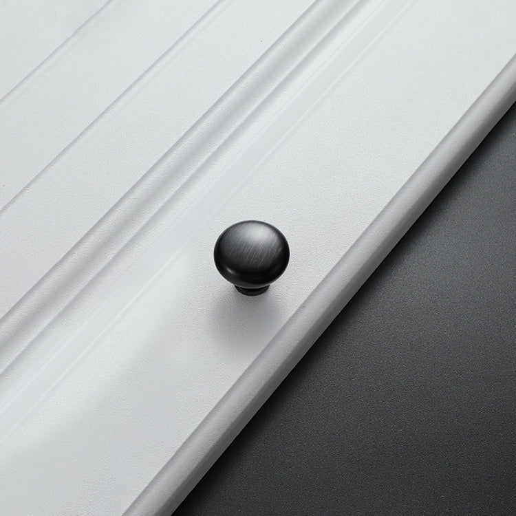 ELECTROPRIME 4203 Blackening Red Bronze Single Hole Solid Zinc Alloy Round Handle for Cabinet Wardrobe Drawer Door